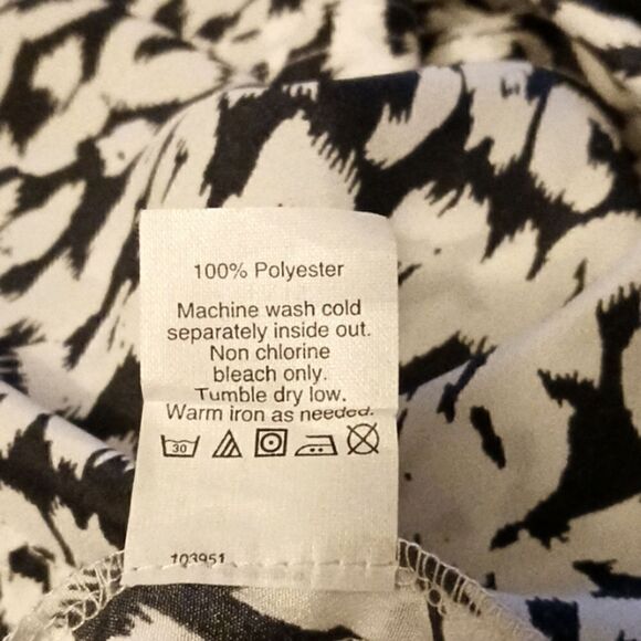 J CREW V Neck Navy and Ivory Shift Sleeveless Dress Polyester Sz XSMALL - Picture 6 of 14